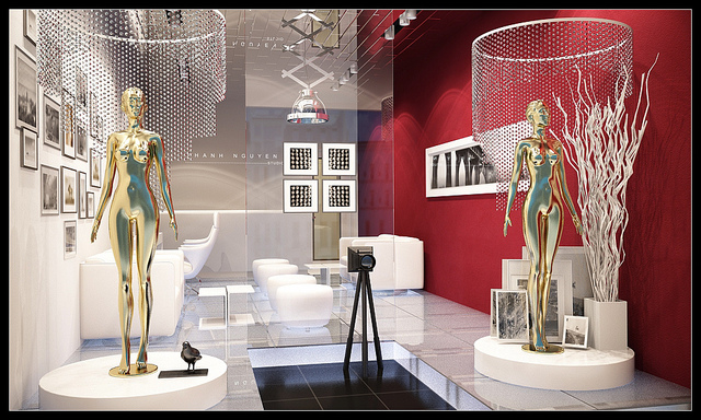 Thiết kế gian hàng, showroom trung tâm thương mại, hội chợ